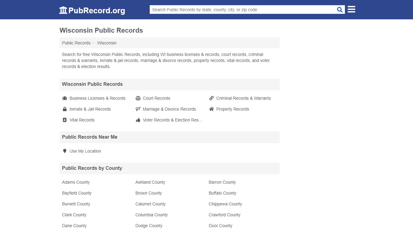 Free Wisconsin Public Records - PubRecord.org