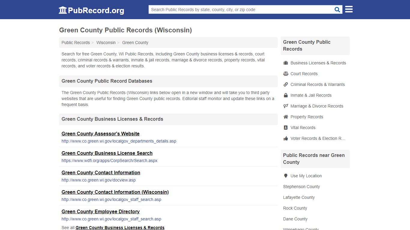 Free Green County Public Records (Wisconsin Public Records)