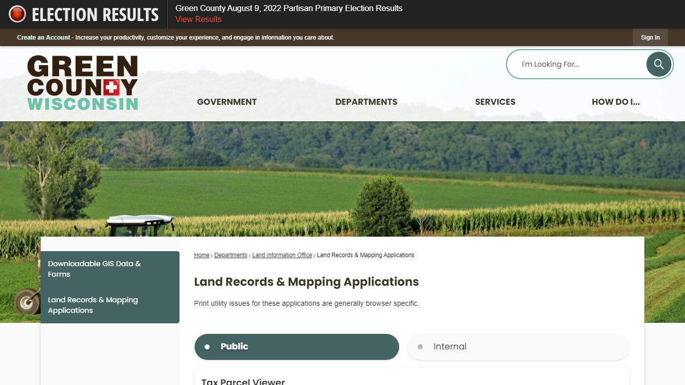 Land Records & Mapping Applications | Green County, WI